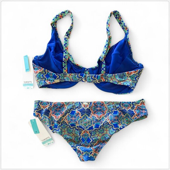 Sunsets Pompeii Bardot Top & Twist and Shout Bottoms Bikini Set NWT NEW 36DD / M - Picture 5 of 6